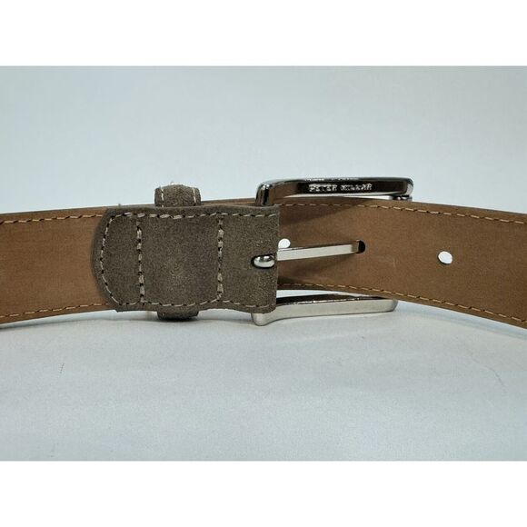 NWT PETER MILLAR Excursionist Calf Suede Belt LOD Brown Men's Size 38 $200 - Picture 8 of 9
